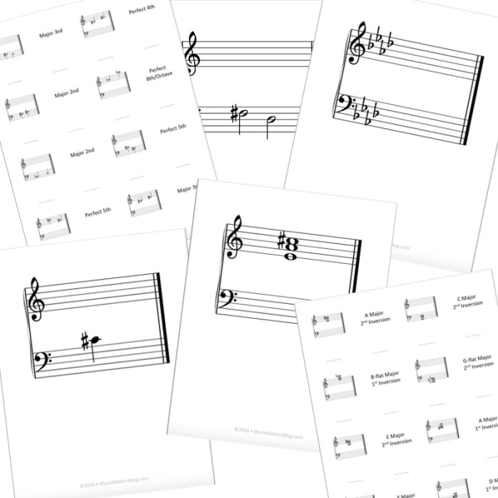 Music note flashcards free printable