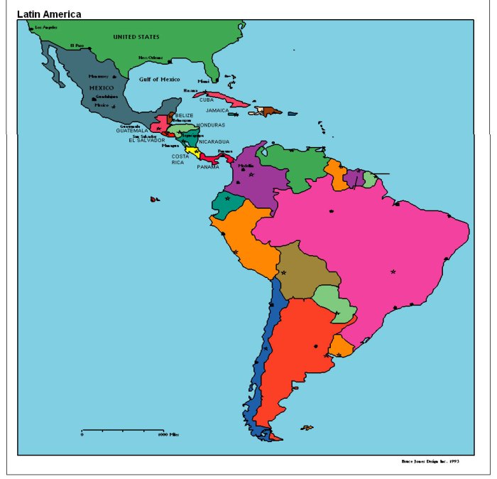 Physical map of latin america quiz