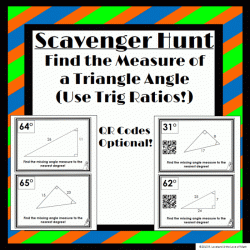 Angles of triangles scavenger hunt answer key