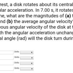 Solved axis irs rotates disk starting central answer problem been has