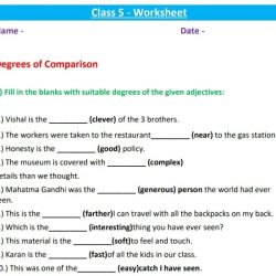 Adjectives comparative fill blanks worksheet exercise practice simple