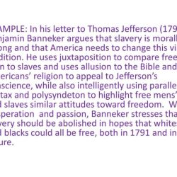 Banneker letter to jefferson rhetorical analysis